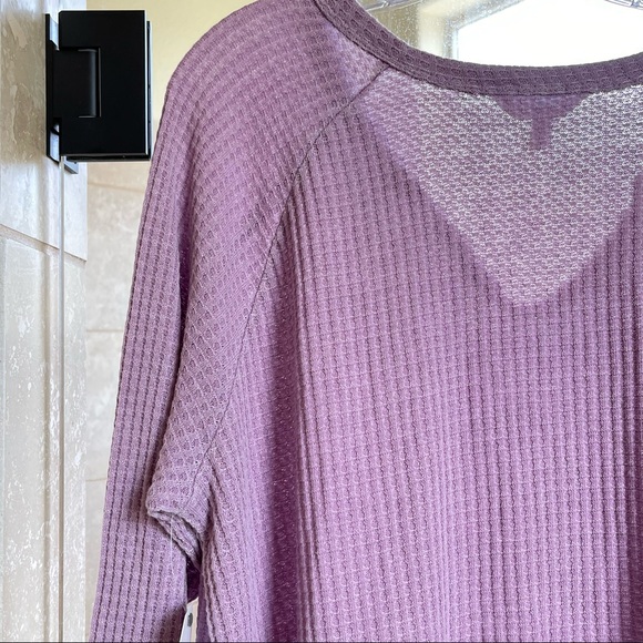 Time and Tru purple peplum ruffle long sleeve knit top size XXXL - Picture 6 of 12